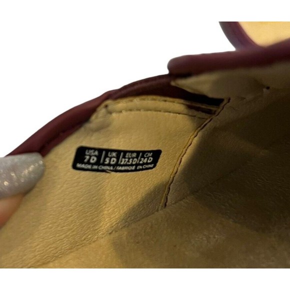 Spenco mules Women’s Burgundy Leather Mules Size  7 D Slip On Weave Horse Bit … - Picture 5 of 9